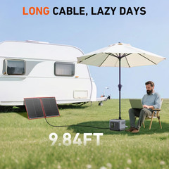 100W Portable Solar Panel Kit with USB, Ideal for RVs & Emergency Backup