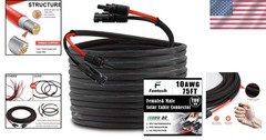 Twin Wire Solar Panel Cable – 75FT – Male/Female Connectors