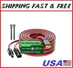 Bateria Power Solar to XT60 Charge Extension Cable 10AWG 25Ft, Solar Connector