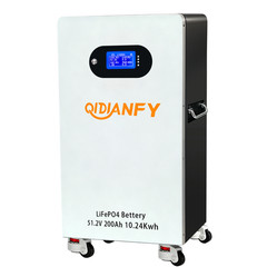 48V 200AH LiFePO4 Battery 10.24kWh Bluetooth Vertical Standing Backup Off-Grid