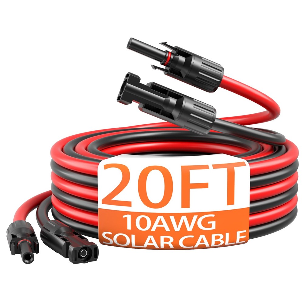 energeaster 10AWG Solar Cable with Pair of Connectors 10AWG,