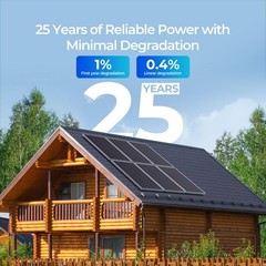 Renogy Solar Panels 200 Watt, NType Solar Panel 25% HighEfficiency 16BB