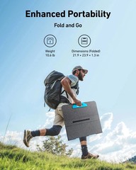 Anker SOLIX PS100 Black Portable Adventure Water Resistance 100W Solar Panel