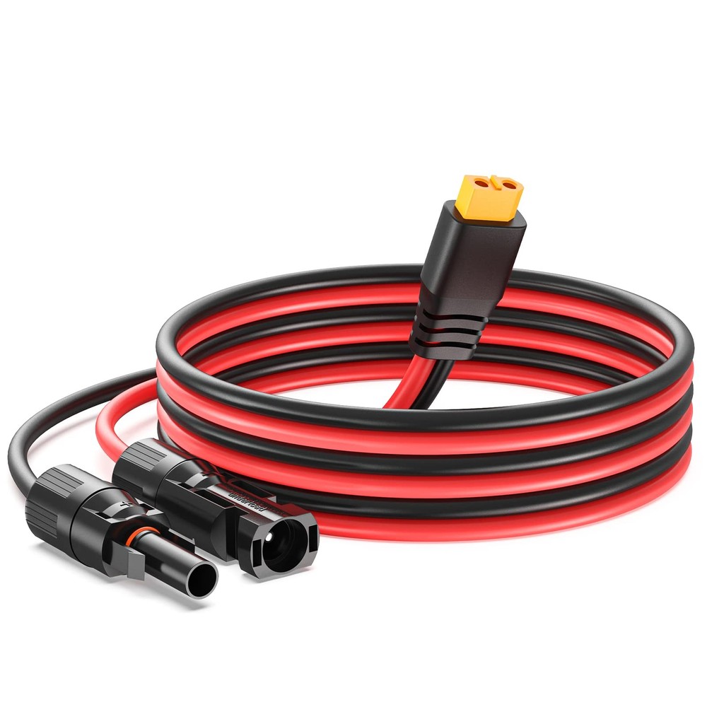 Solar to XT60 Charge Extension Cable 12AWG 3.3Ft Solar Connector to XT60 Adap…