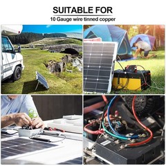 1Ft 10 Gauge Wire Solar To O Ring Cable Solar Panel Adapter Kit Cable Connetor