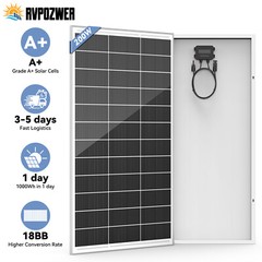 18BB 200W 400W 1000W 12V Solar Panel Mono Battery Charge RV PV Home Off-Grid US