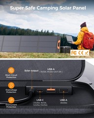 220W N-Type 16BB Portable Solar Panel for Power Station,Foldable Solar Panel …