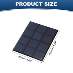 1Pc Mini 3V 1.2W 400mA Solar Panel, Photovoltaic Cell for Power Supply