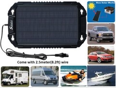 Sunway Solar Car Battery Trickle Charger & Maintainer 12Volt 8W Solar Panel P…