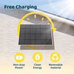 Solar Panel for Bird Feeder Camera only, Type-C Charger, IP65 Waterproof for …