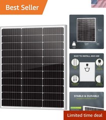 Compact 80W High-Efficiency Solar Panel with MC4 Connectors – Ideal for Outdoors