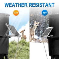 Solar Panel for Deer Feeder 6V 1.5W Waterproof Solar Battery Charger with Mounti