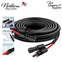 6FT Protected Solar Panel Cable 8AWG – Flame-Retardant, Weather Resistant Design