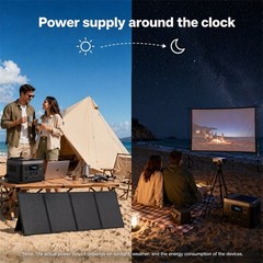 300W Portable Folding Solar Panel 36V 4-in-1 charging cable for Home RV Camping