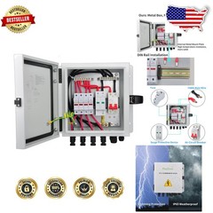 Durable 4 String Metal PV Combiner Box Solar System Fuse