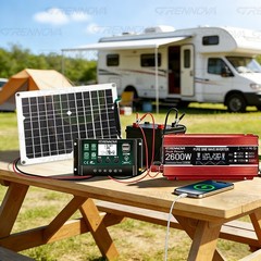 Grennova 2600W Solar System 50W Panel 12V To 110/220V Inverter 60A Controller