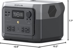 Portable Power Station River 2 500 499Wh LiFePO4 Battery/ 1 Hour Fast Charging