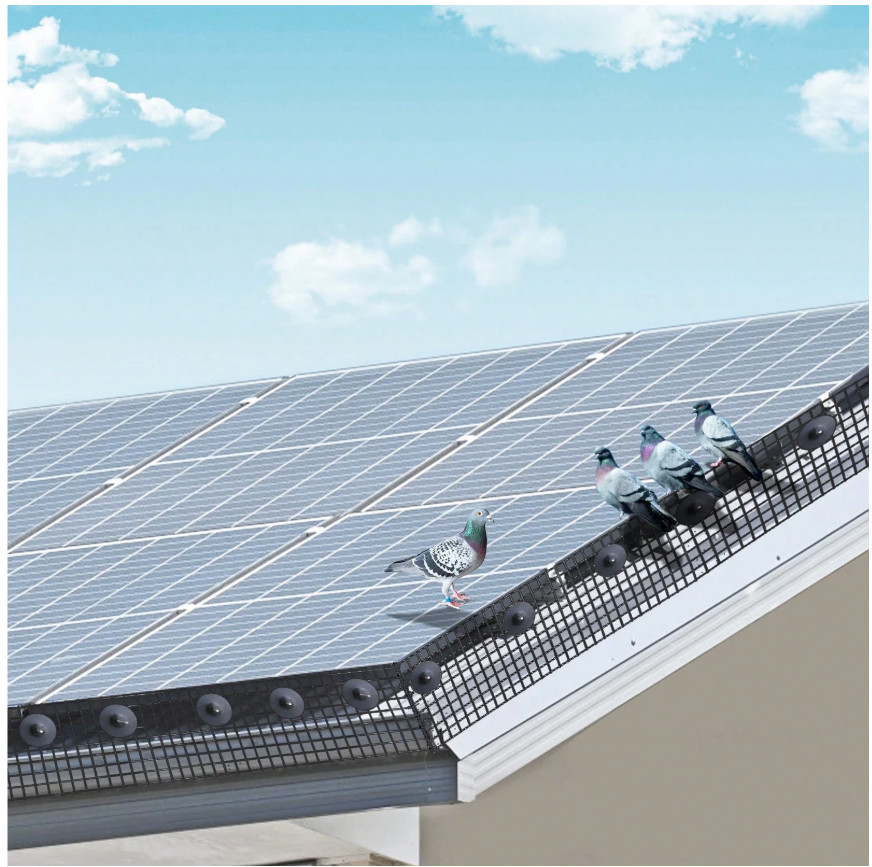 SKYSHALO 6 Inch X 100ft Solar Panel Bird Guard, Critter Guard Roll Kit With 100p