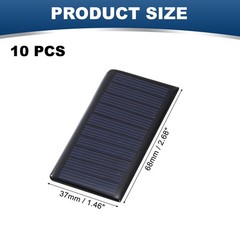 10Pcs 5V 0.3W 60mA Mini Solar Panels, Solar Photovoltaic Power Cells