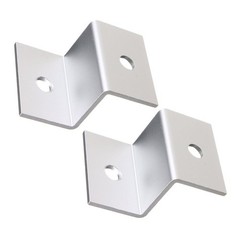 4Pcs Solar Panel Holder Aluminum Z-Brackets Silver Lightweight Durable
