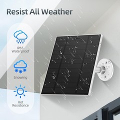 5W Solar Panel for Security Camera, Solar Panel with Micro USB & USB-C Port f…