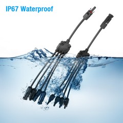 Solar Panel Connectors Y Branch Parallel Adapter Cable Wire Plug Tool Kit B6