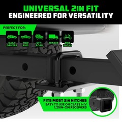 Rhino USA Hitch Tightener Anti Rattle Clamp for 2in Hitches Heavy Duty Steel