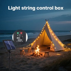 Solar Panel Controller 24V Waterproof 8 Modes for LED String Lights Outdoor