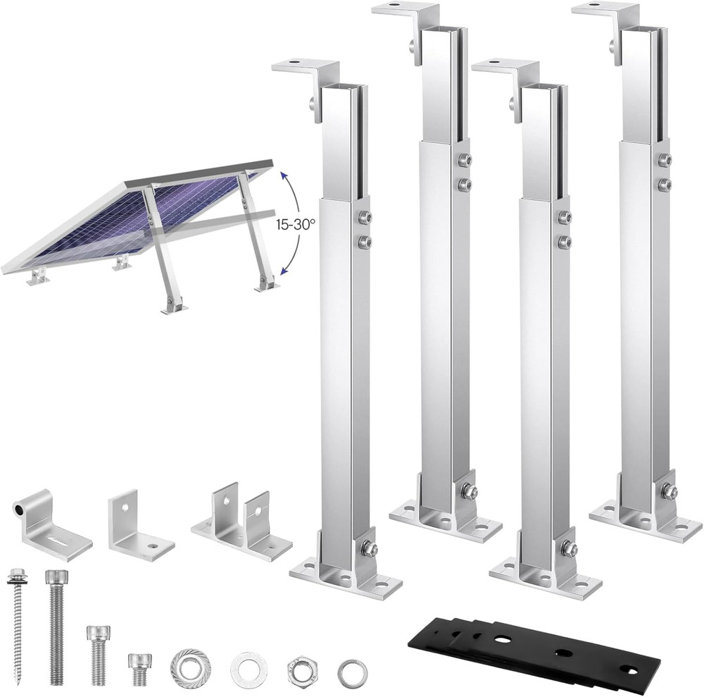 4 Pcs Adjustable Solar Panel Tilt Mount Brackets Aluminum Alloy Solar Panel Moun