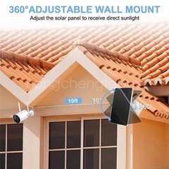 Solar Panel for Outdoor Security Camera Battery 10W USB C Type-C Waterproof