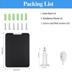 Solar Panel Charger for Arlo Pro 3/4/5S/Ultra/Go 2 – IP65 Weatherproof, 9.8ft Ca