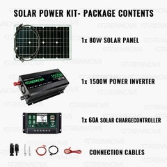 Grennova 1500W Complete Off-Grid Solar System Outdoor Solar Power Station Kit Pr