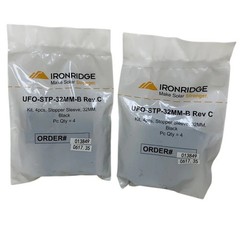 New 8-Pack Ironridge UFO-STP-32MM-B Rev C Black Metal Solar Panel Stopper Sleeve