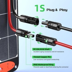 10 Feet Solar to XT60 Extension Cable, 12AWG Solar Panel Connector to XT60 Ch…