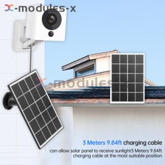 8W 5V Microcrystal Solar Panel + Mounting Bracket For Security Camera Water Pump