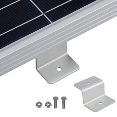 4Pcs Durable Aluminum Solar Panel Mounting Z Brackets for Home Use Silver
