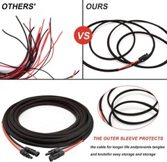 100FT 10AWG Twin Wire Solar Extension Cable