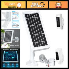 Solar Panel Charger for Ring Stick Up Cam & Spotlight Cam – Waterproof, Fast Cha