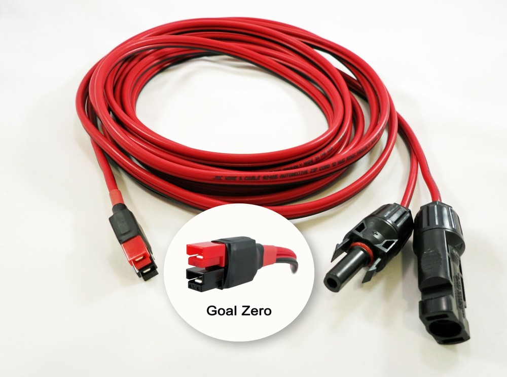 25′ feet Solar Charging Cable fits GOAL ZERO® Yeti Input Connectors 500Watts