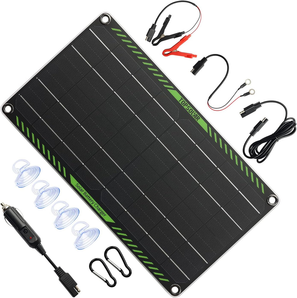 10 Watt 12 Volt Solar Trickle Charger 10W 12V Solar Panel Car Battery Charger Po