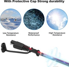 Durable 25Ft SAE to SAE Extension Cable with Quick Connect/Disconnect Feature