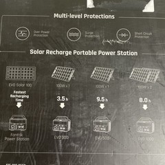 Fanttik EVO Solar 100, 18V 100W Portable Solar Panel for Camping, Road Trip, Eme