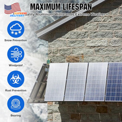 45″ Adjustable Solar Panel Tilt Mount Brackets with Foldable Tilt Legs 4 Sets US