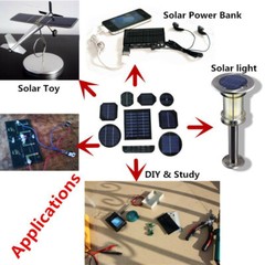 Mini Solar Panel 2V 130mA Solar Cells Photovoltaic Panels For DIY Toy 54x54mm