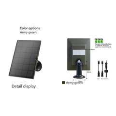 3W Solar Panel Kit with 6000mAh Battery Dual Output for Security Camera Backup