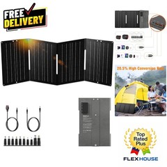 Ultimate 60W Foldable Solar Charger with 10-in-1 Connector – Perfect for Gadgets