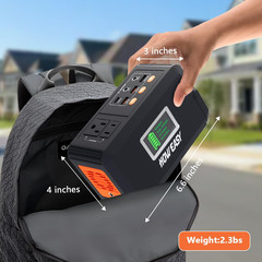 Portable Power Station,120W(240W Peak) Solar Generator,88Wh Lithium Battery Powe