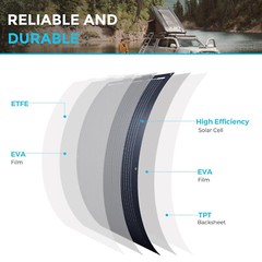 12V 300W Flexible Solar Panel Mono Portable Power Camping Home RV Battery Charge