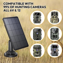 Trail Solar Panel 12V/6V Solar Panel with 4000mAh 3W Solar Battery Kit with H…