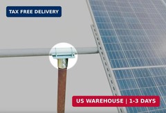 Solar Panel Array Ground Mounting Bracket for 2.5″ (2 7/8″ OD) Pipe or Pole Moun